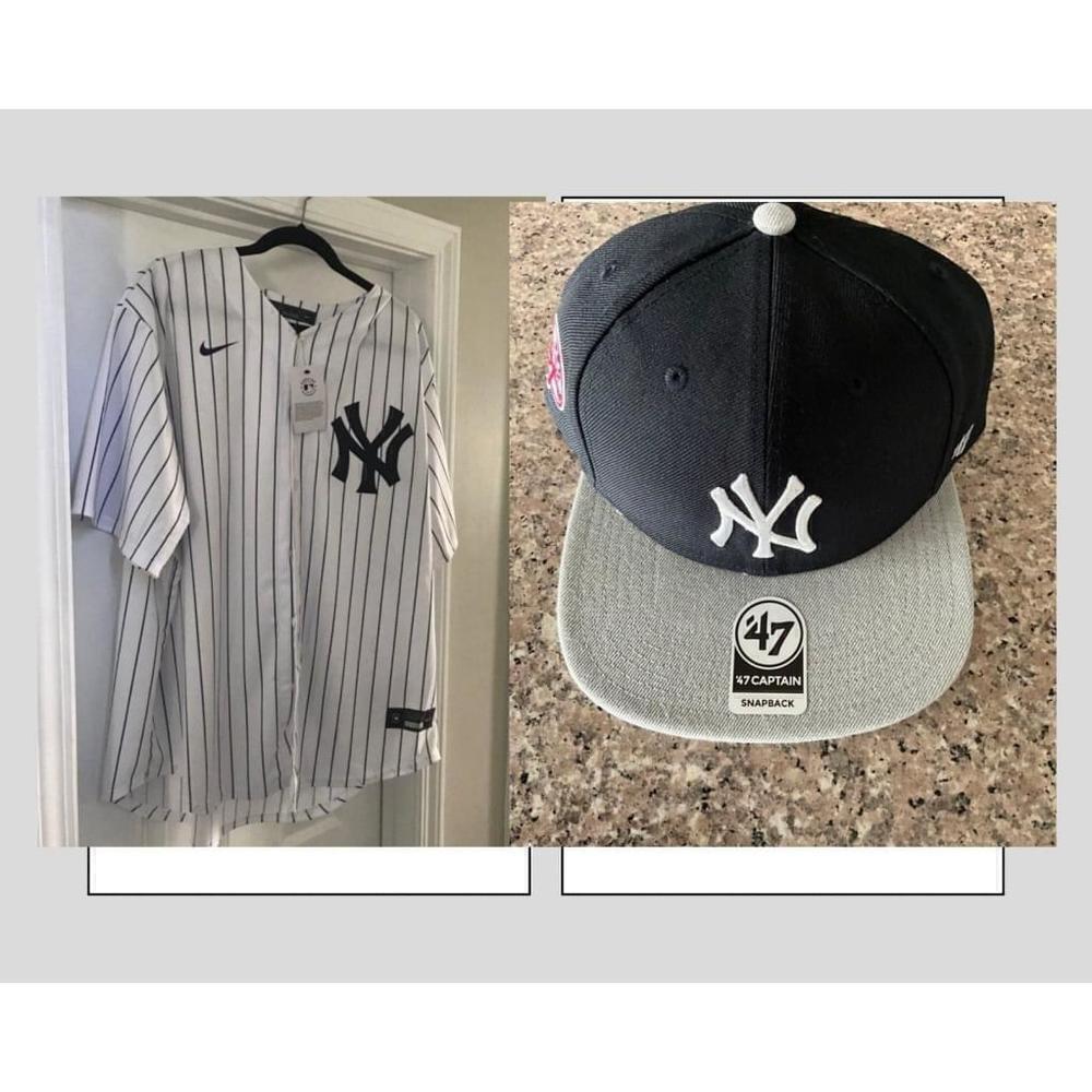 MLB New York Yankees‎ (Blank) Men's Replica Baseball Jersey & Snapback Hat
